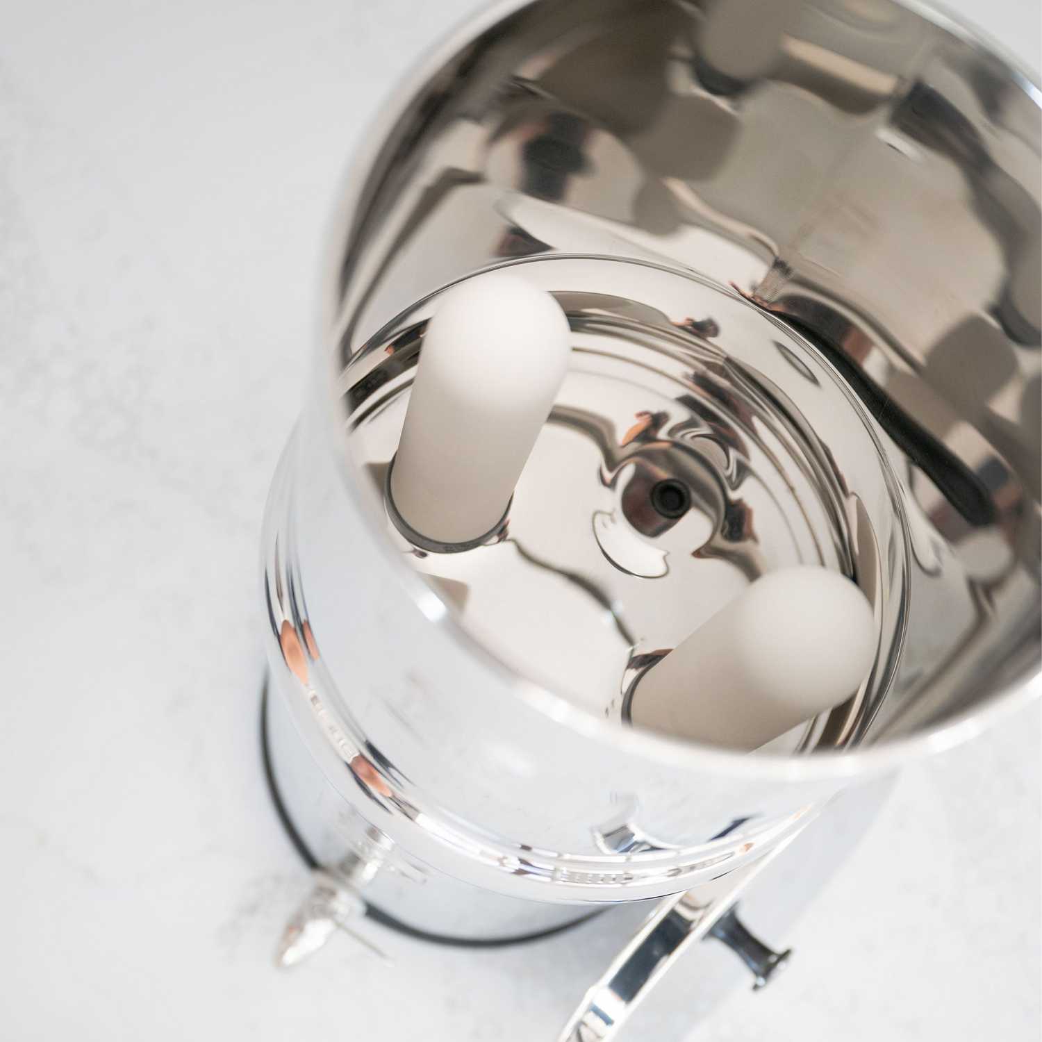 British Berkefeld gravity water filter with two ultra sterasyl filters top view
